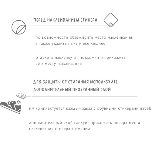 обувные наклейки